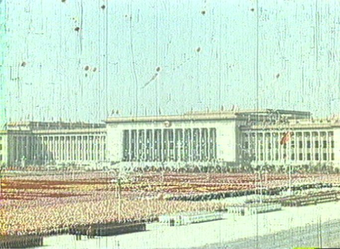 50年代60年代国庆天安门广场放飞气球