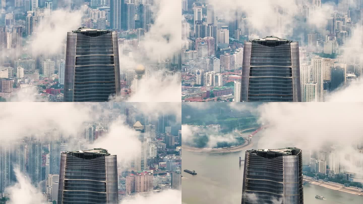 4K武汉绿地中心360度全景长镜头