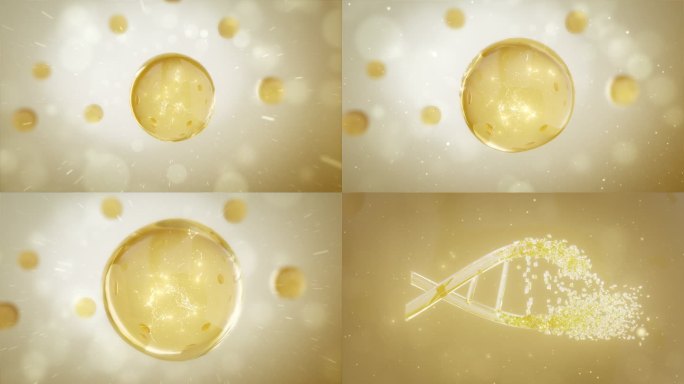 金色DNA细胞修复 水珠穿梭精华因子渗透