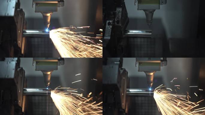 高精度数控激光切割金属板材，在工业工厂中闪耀