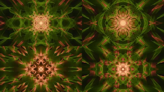 催眠的曼陀罗图案，神秘复杂流动的几何分形抽象狂喜，无尽循环的精神觉醒能量流，视觉节拍幻想漩涡。