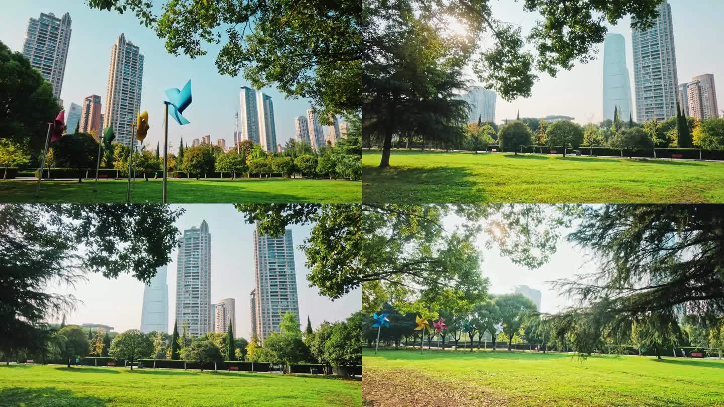 4K城市公园绿地