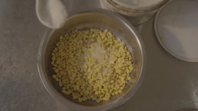 4K玉米美食制作过程素材