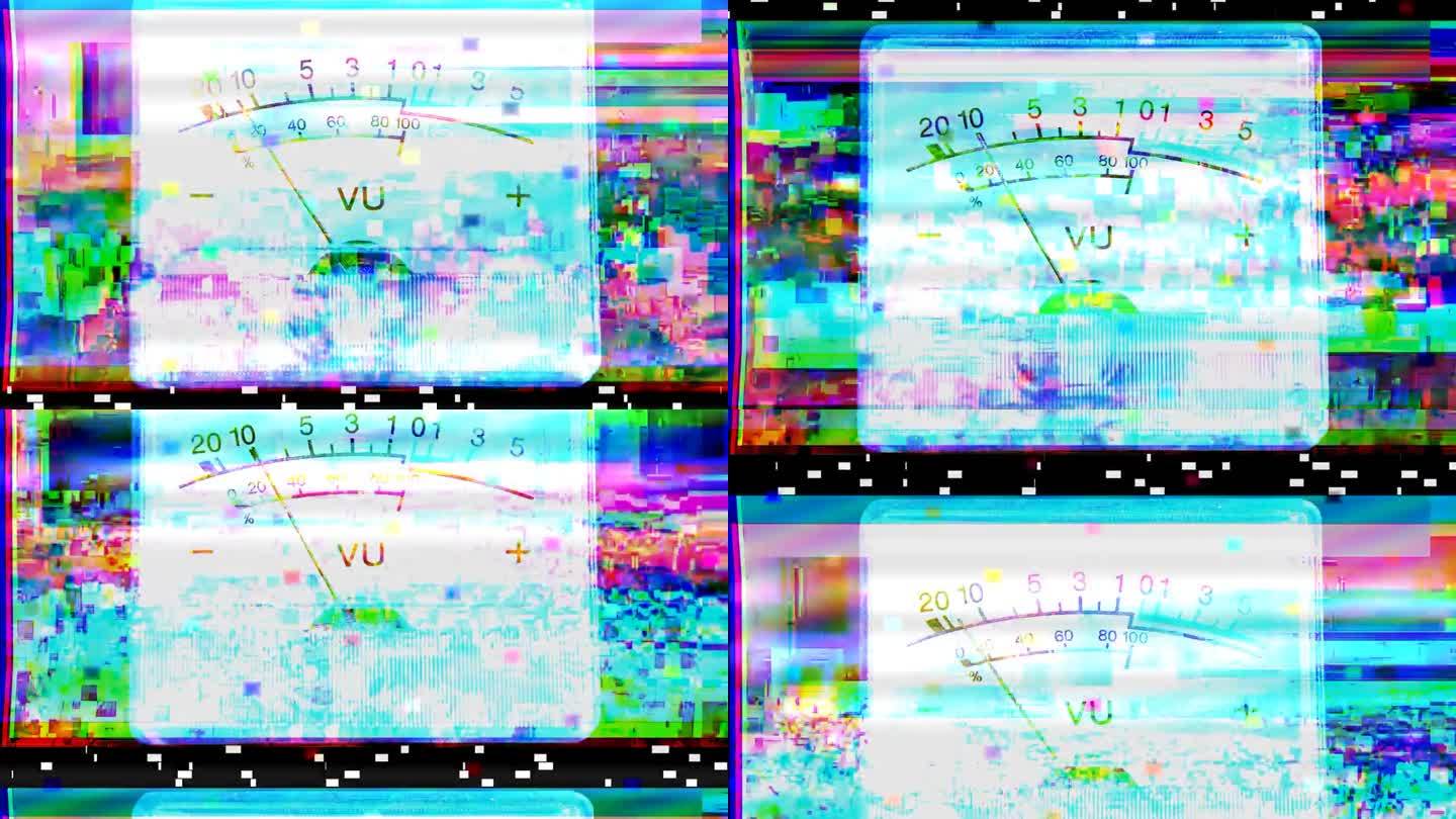 故障电视静态噪声失真信号问题错误视频损坏复古风格80年代VHS测试图