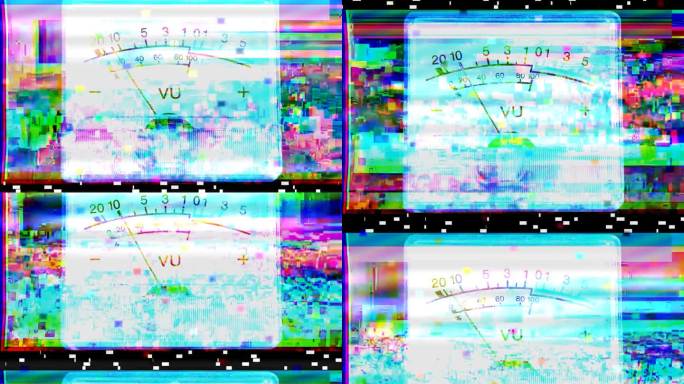 故障电视静态噪声失真信号问题错误视频损坏复古风格80年代VHS测试图