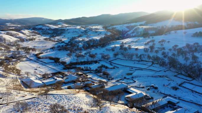 冬季坝上雪景