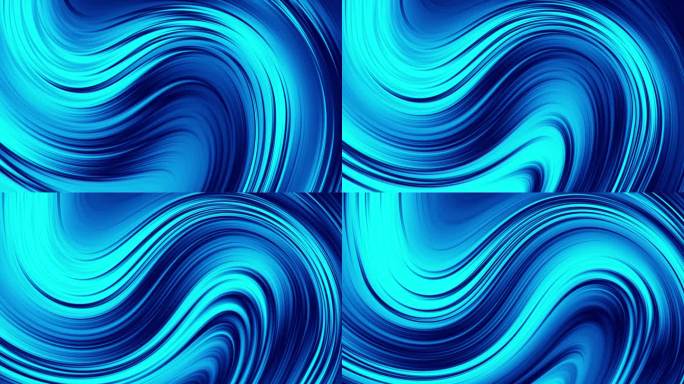 动画背景与蓝色的阴影线性波，从最亮到最暗的颜色。抽象的蓝色现代最小几何动画背景。优雅的波浪运动。蓝色