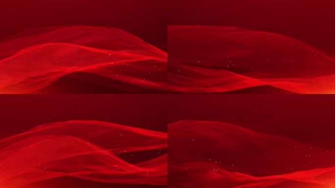6k红色红绸背景视频