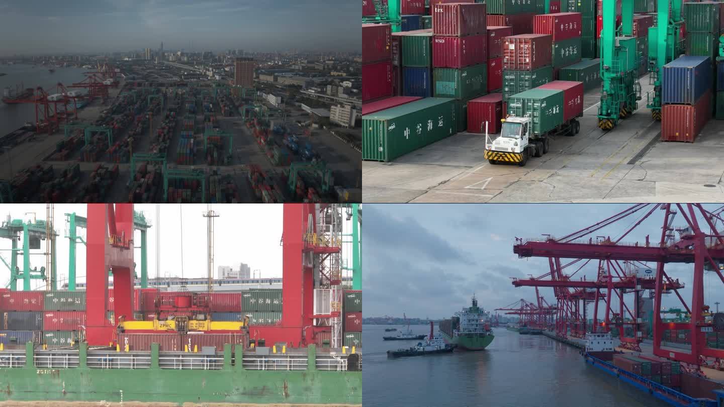 上海吴淞口上港货运装卸码头