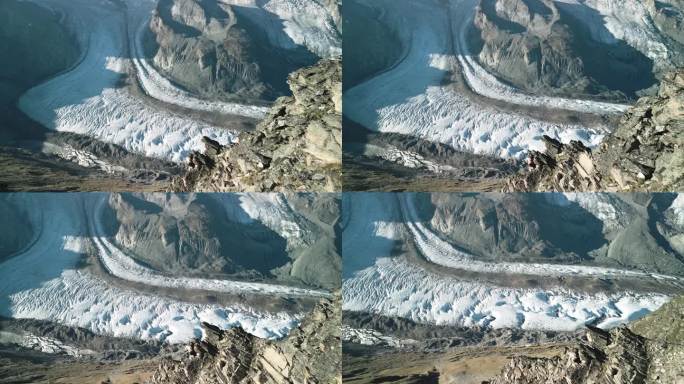 空中无人机拍摄的戈内格拉冰川