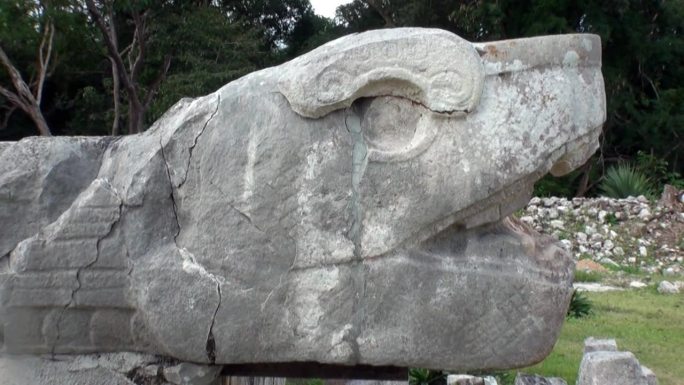 风之神庙，zone arque图伦玛雅遗址墨西哥。