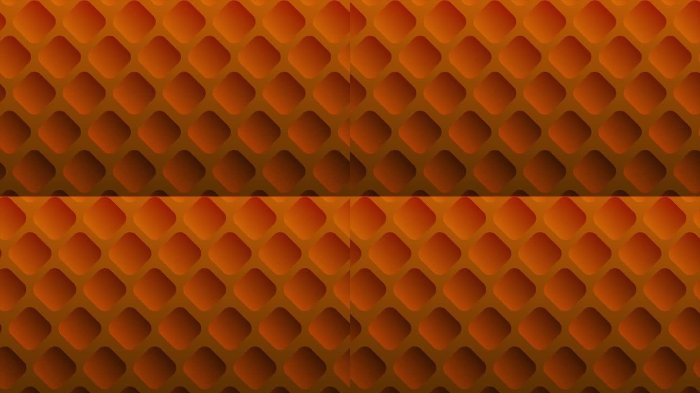 双色调橙色和黑色几何正方形形状最小的背景