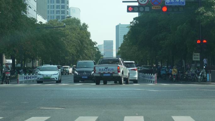 城市车流行人实拍