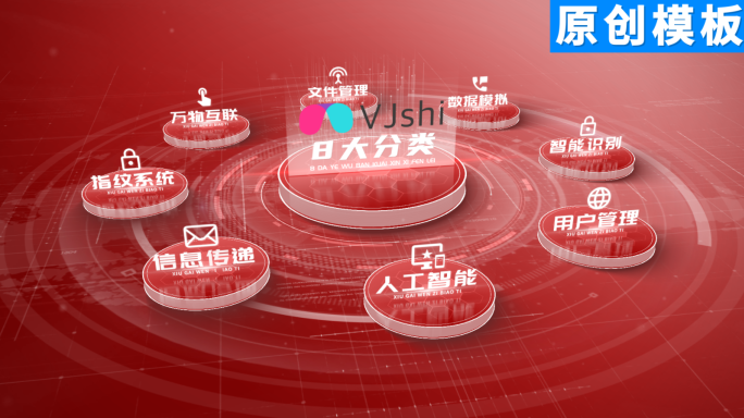 8-简洁明亮红色党政党建分类展示八