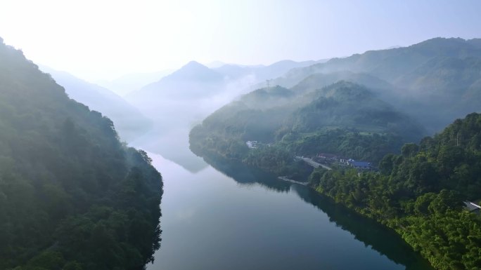 湖南郴州东江湖 小东江山水航拍 绿水青山