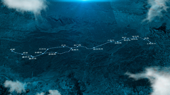 沪渝蓉高铁线路卫星地图