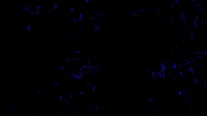 4K海军蓝抽象背景，可循环动画。网络连接。几何抽象背景与连接的线和点。黑色背景上的连接线和点。