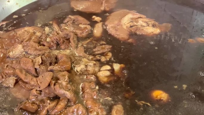 褐色炖排骨泰国街头小吃菜单