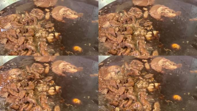 褐色炖排骨泰国街头小吃菜单