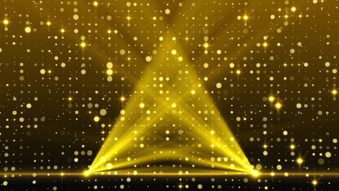 闪闪发光的金色地板颗粒星星尘埃光点闪烁颁奖晚会舞台背景