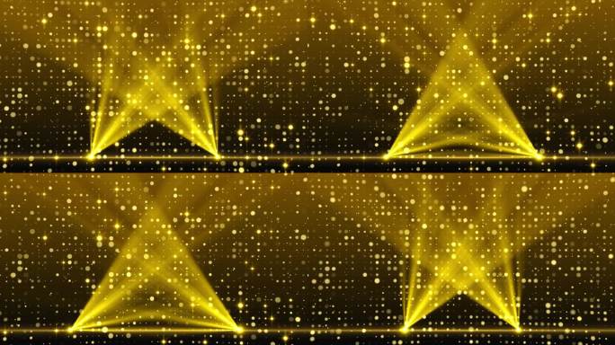 闪闪发光的金色地板颗粒星星尘埃光点闪烁颁奖晚会舞台背景