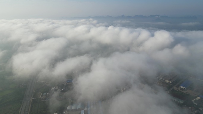 航拍云雾风景