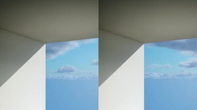 高层建筑橱窗前的产品展示平台，采用圆形方形设计和蓝色珠子