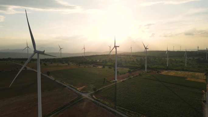 风能，日落时的可持续能源