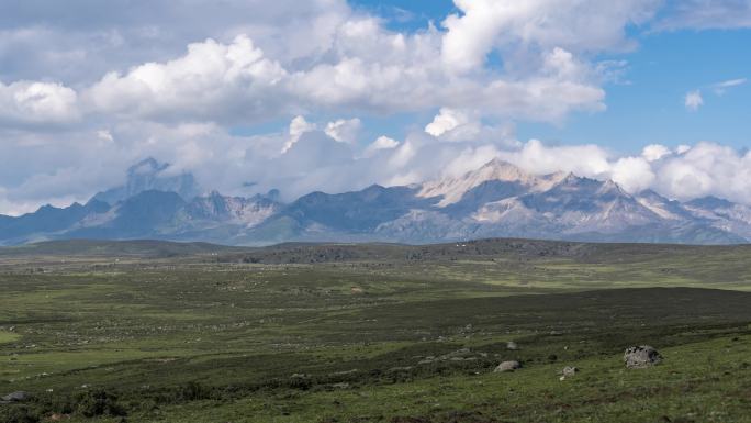 川西鱼子西贡嘎雪山延时