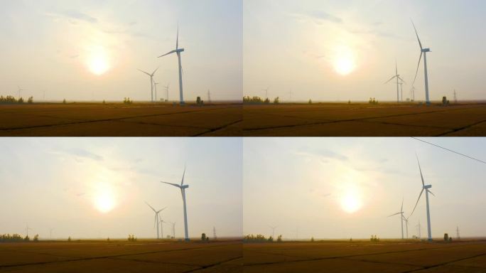 风力发电机新能源低碳与乡村振兴