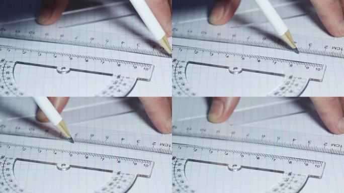 用铅笔在笔记本上画椭圆，工程工作，在项目标尺下画，在格子笔记本上画宏
