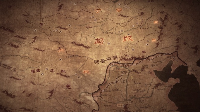 古代地图 匈奴版图的动画视频