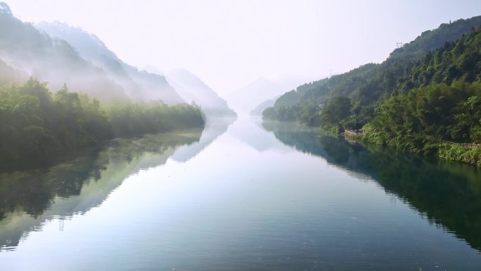 湖南郴州东江湖 小东江山水航拍 绿水青山