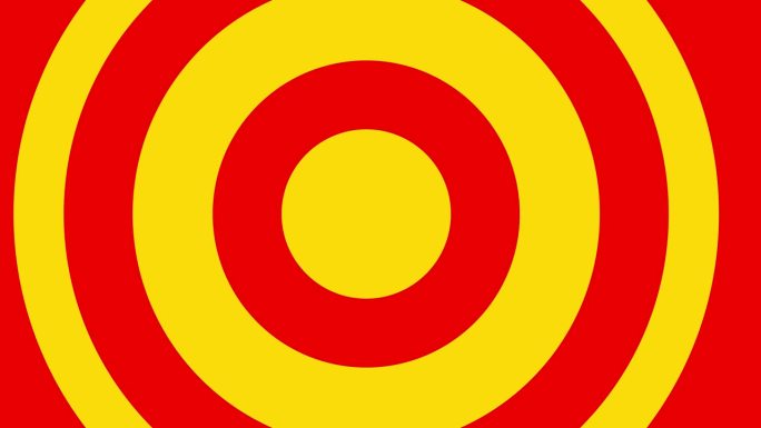 红黄循环爆炸动画。圆无缝循环。缩小隧道背景。可用于广告、促销及节日、装饰