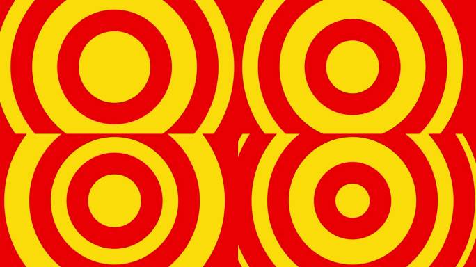 红黄循环爆炸动画。圆无缝循环。缩小隧道背景。可用于广告、促销及节日、装饰