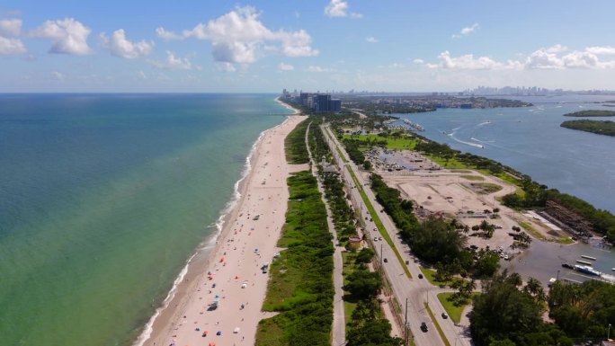 航拍视频2023年10月迈阿密豪洛弗海滩