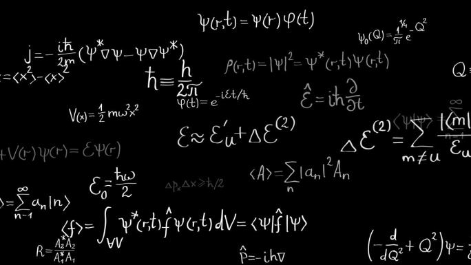 黑板量子物理公式循环