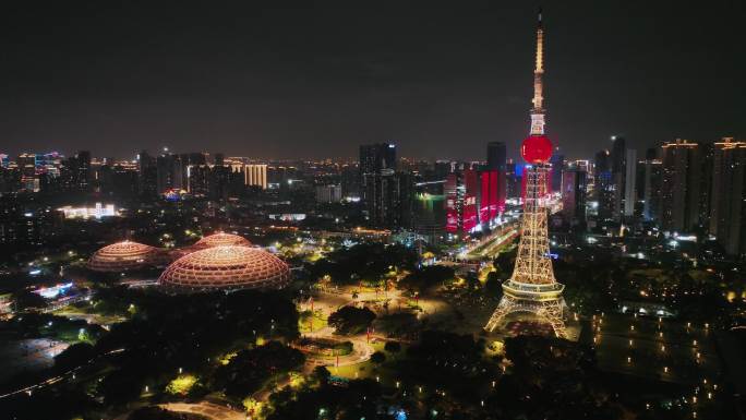 佛山电视塔夜景延时