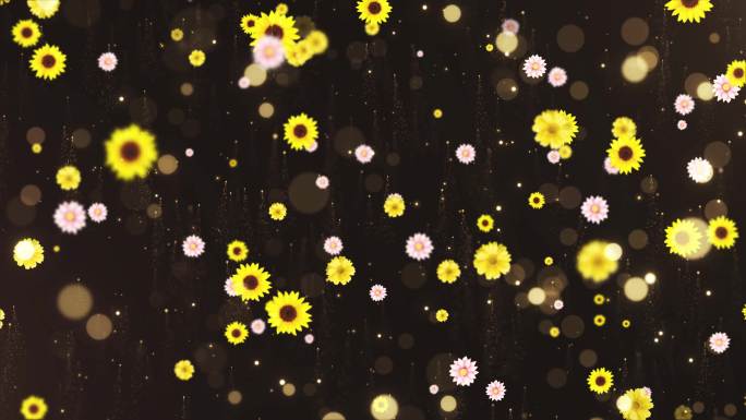唯美动态花朵粒子上升舞台背景视频