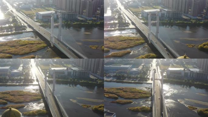 4K-Log-航拍呼伦贝尔哈萨尔大桥