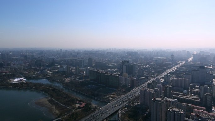 俯拍北京全景