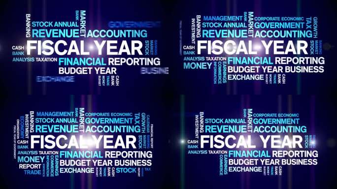 财政年度动画字云，动画文字动态排版无缝循环