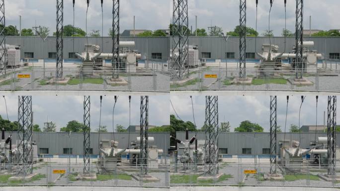 供工业使用的电厂、高压电线杆站的现场拍摄。