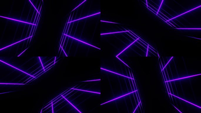 紫色科幻辉光渔网背景VJ循环在4K