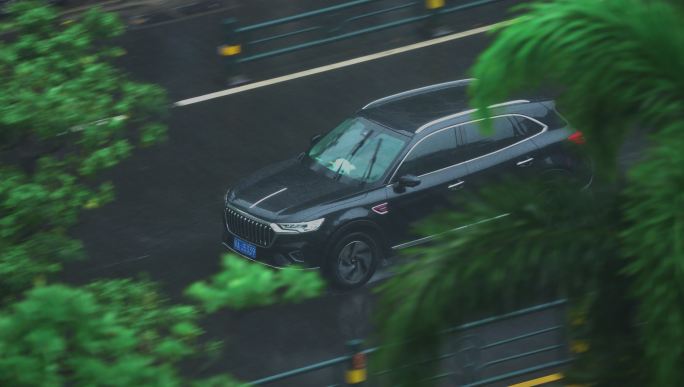 黑色红旗suv