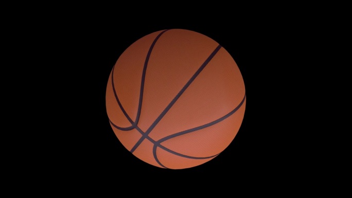 有alpha通道的篮球。篮球3D动画旋转球3D渲染4K