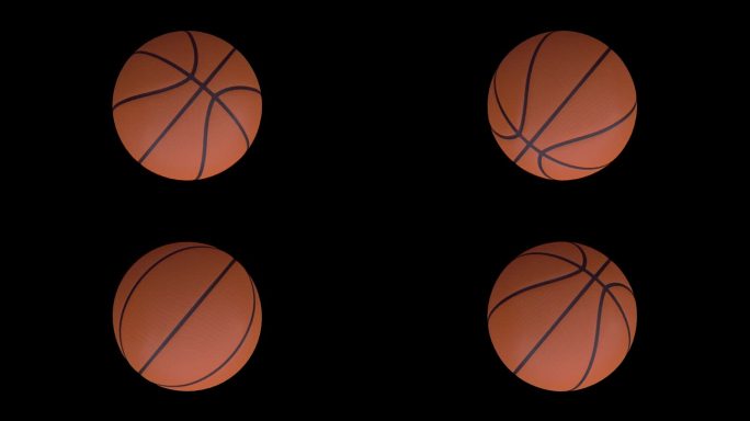 有alpha通道的篮球。篮球3D动画旋转球3D渲染4K