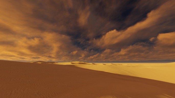 沙漠大漠荒漠夕阳日落落日穿梭延时动画素材