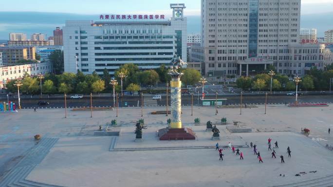4K-Log-航拍内蒙古成吉思汗广场