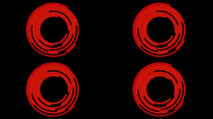 弧偏移D红色VJ循环动画